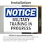 Signmission Military Training In Progress, 14 in W x Rectangle, Vinyl Decal OS-2PACK-NS-D-1014-L-14218 - alternate 2